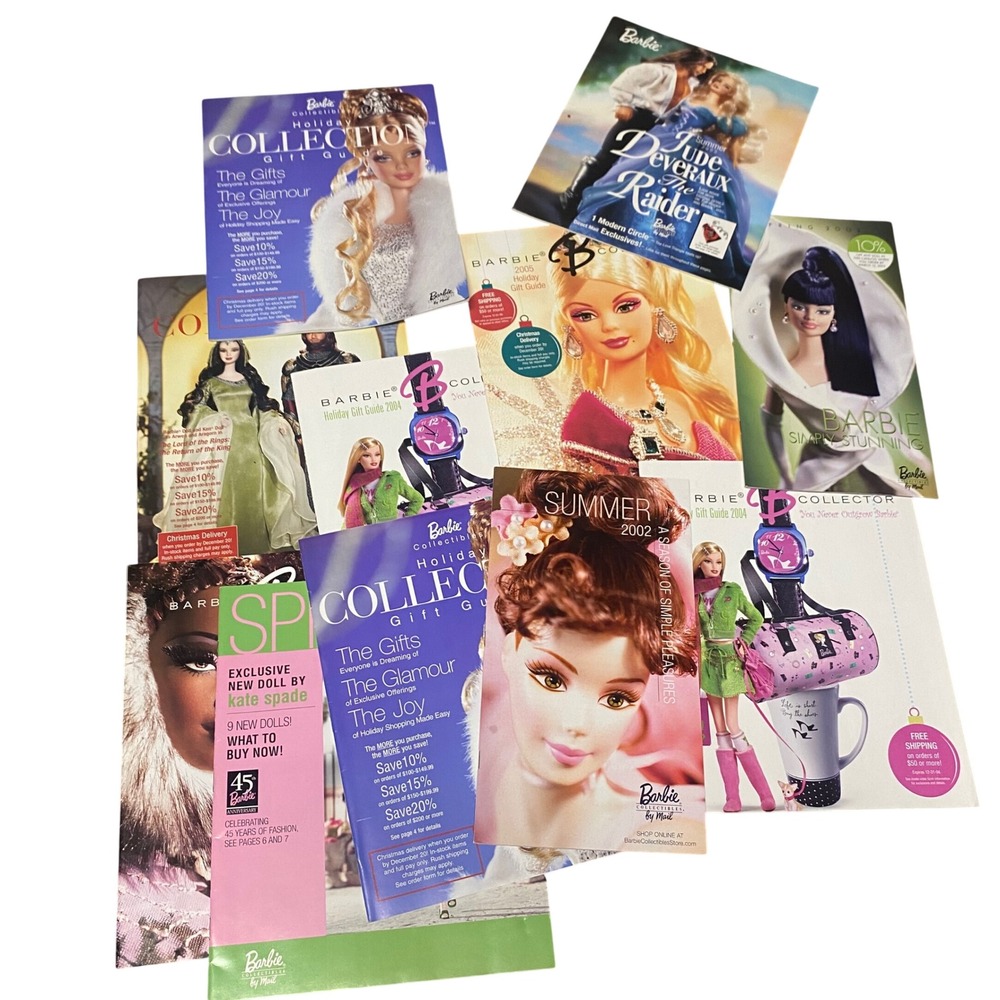 Barbie Collector Magazines Holiday Gift Guides 2002-2005 y2k